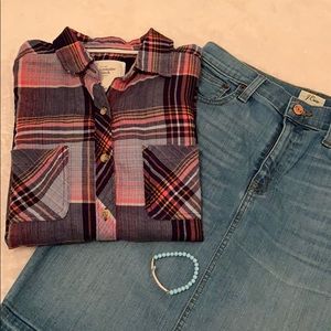 Abercrombie & Fitch check plaid size XS
